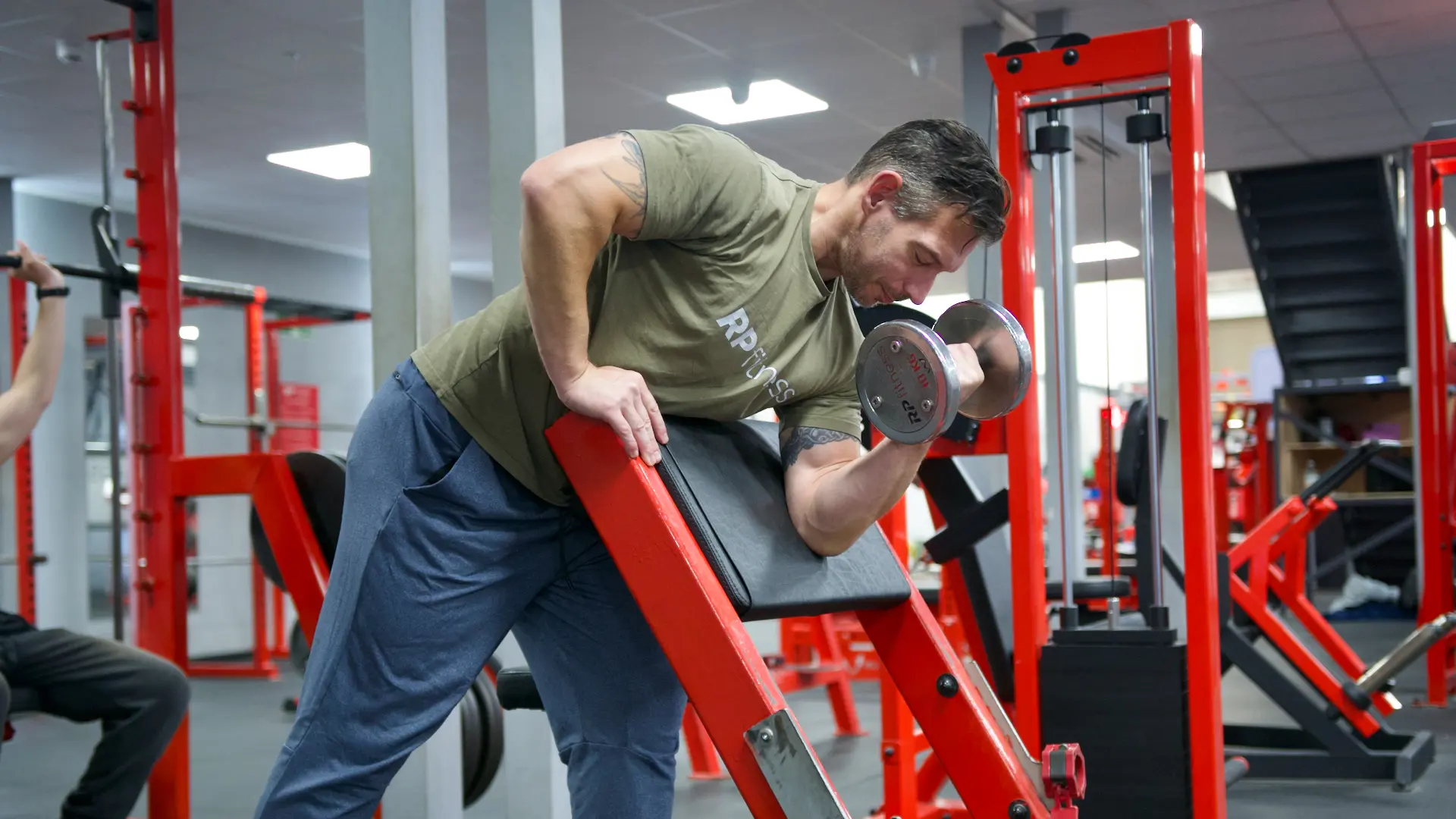 Richard Patman demonstrating dumbbell curl