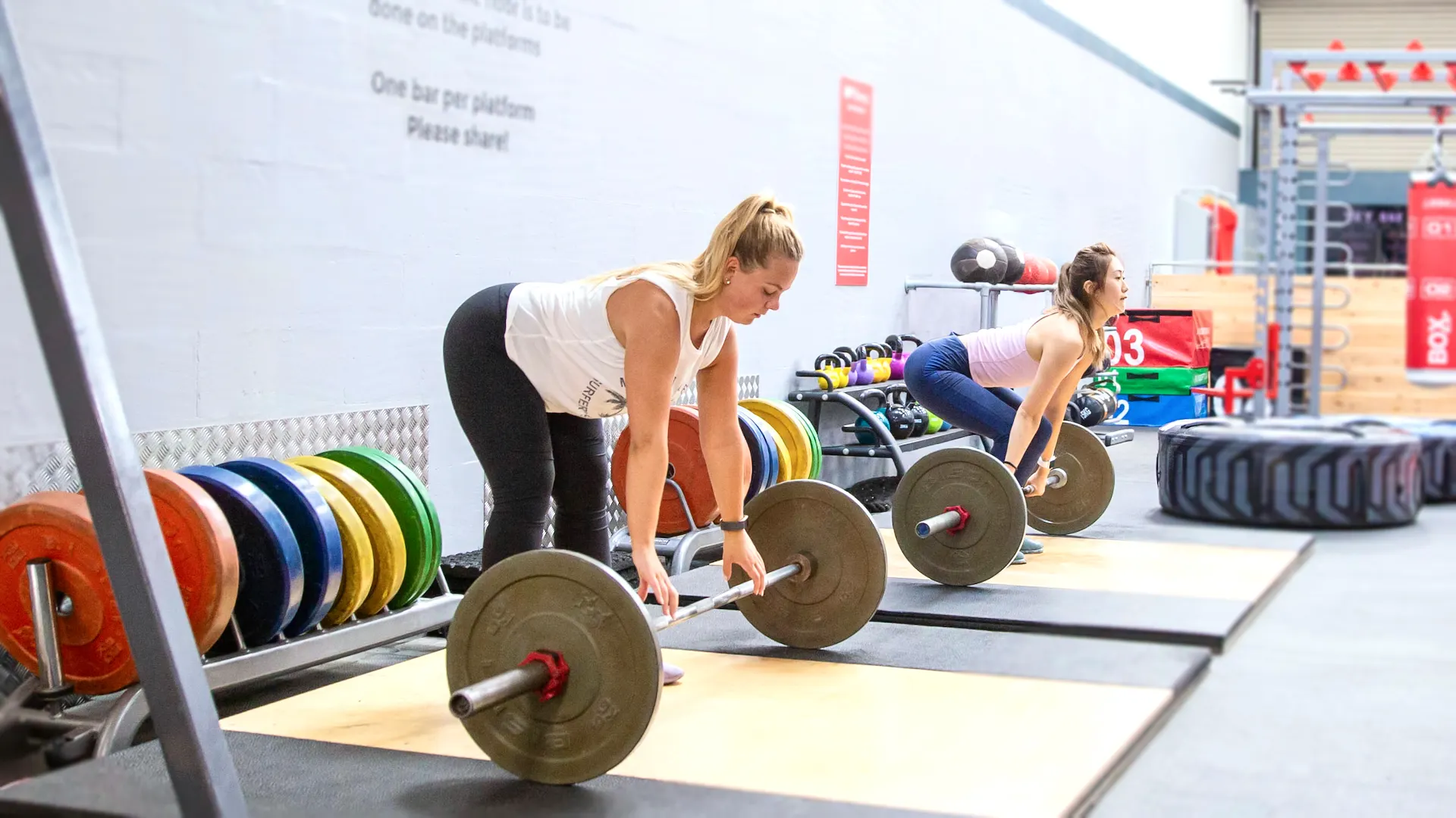 Lifting platforms at RP Fitness Cambridge