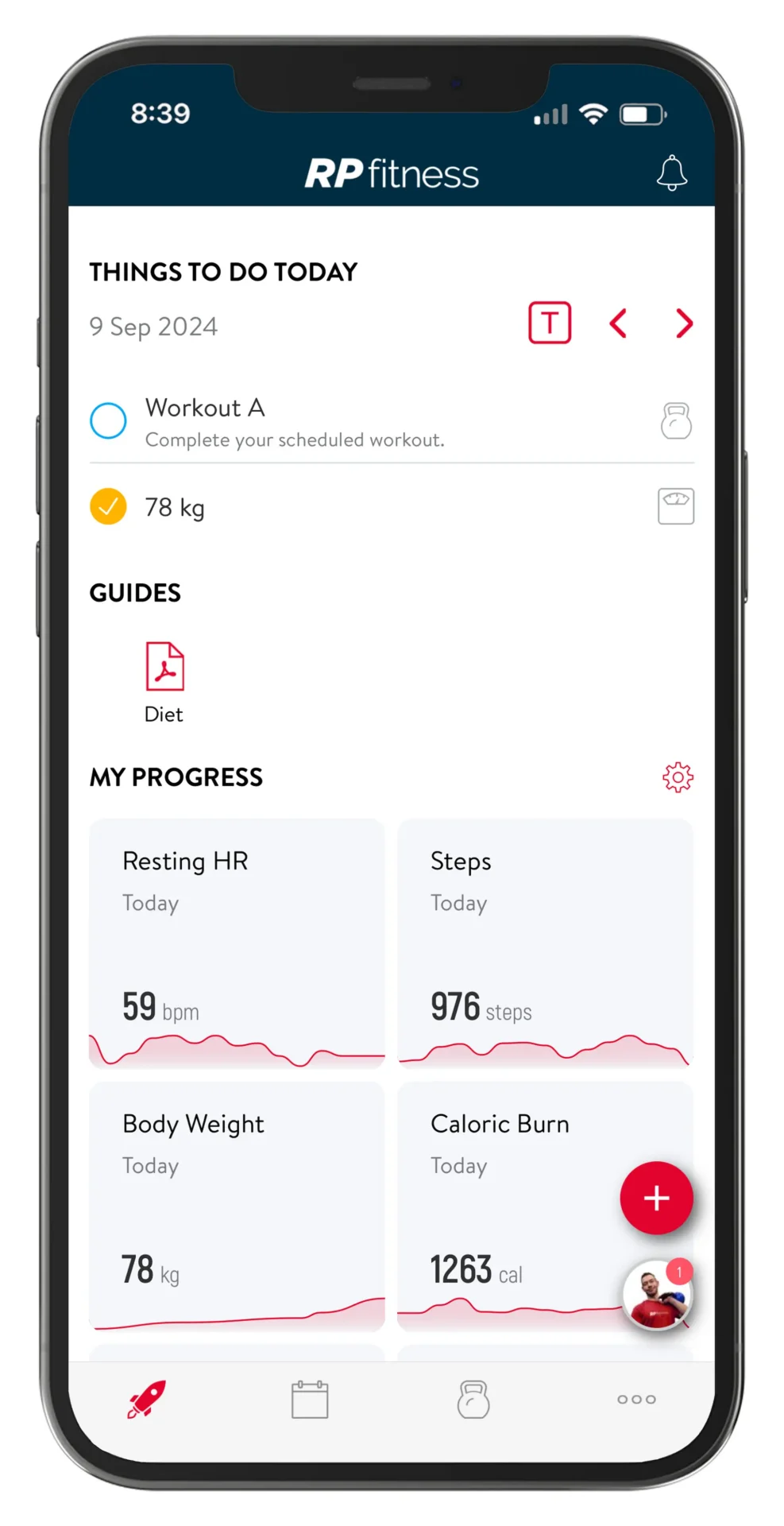 RP Fitness Online App - Direct Messaging with Coach